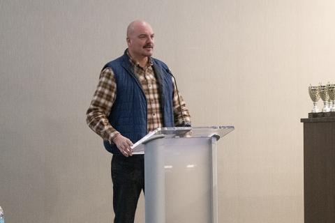 Superintendent Matthew Cooper announced his retirement during Tuesday night’s regular board meeting. HANNAH CAUDELL/Staff 