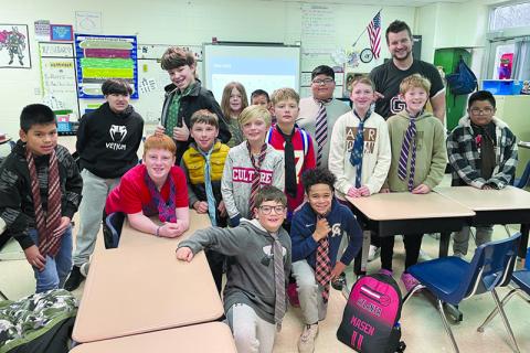 Level Grove Elementary School Teacher Daniel Medders helps mentor young boys with an afterschool program. SUBMITTED