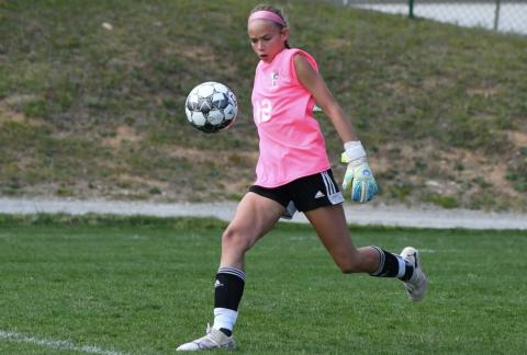 From scoring goals to filling-in a goalkeeper, LB Kafsky did a little bit of everything for the Lady Indians soccer team in 2024. LANG STOREY/Staff