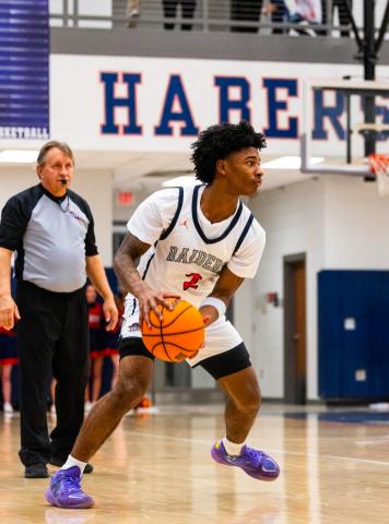 Habersham hoops standout Enzo Combs will look to help guide the Raiders towards a region championship this week. MEG LABARBERA/HCHS