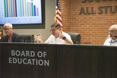Board Chairman Russ Nelson led discussion for House Bill 581 with attending citizens during the first of three public hearings. HANNAH CAUDELL/Staff