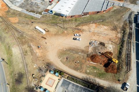 The Cornelia Amphitheater project is underway. ZACH TAYLOR/Staff