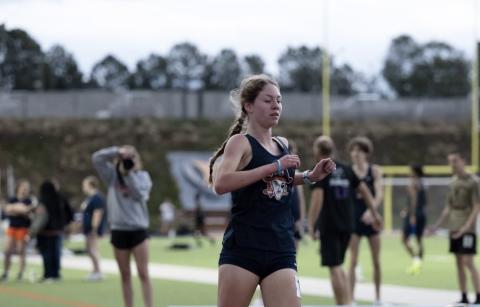 Senior Audrey Hotard is adding to her already illustrious career with the Habersham Central track team. LANG STOREY/Staff