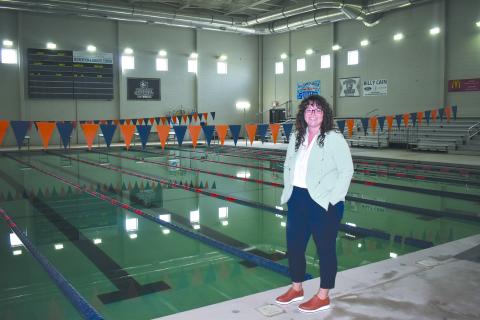 Brooke Whitmire, shown at Ruby Fulbright Aquatic Center just weeks after being hired in 2022, has resigned from her position as the Habersham County Recreation Director. FILE