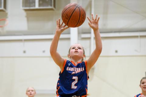 Ella Wilson goes up for a layup in the GRPA 12U championship game in 2024, which was hosted at the Ruby C. Fulbright Aquatic Center. Fees for recreation programs are proposed to change in the next fiscal year. FILE