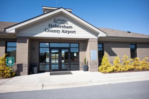 Stewart Swanson presented the Habersham County Airport Commission with a suggestion to change the signage on the main terminal to the James Tatum Terminal, as was requested in a 2005 resolution that the county adopted before constructing its new terminal in 2018. ZACH TAYLOR/Staff