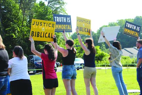 Last week, protesters on the Truett-McConnell University campus demanded an investigation into allegations of sexual abuse and harassment at the Christian school. DENISE ETHERIDGE/CNI News Service