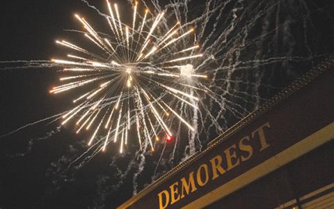 Fireworks light up the sky over Demorest at the grand finale of last year’s Glorious 4th of July celebration. (File)