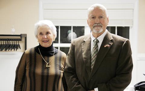 Former Demorest Councilwoman Florence Burke Wikle (left) passed away at 83 on Monday. Pictured here, Wikle stands with John Popham at their last city council meeting. (File)