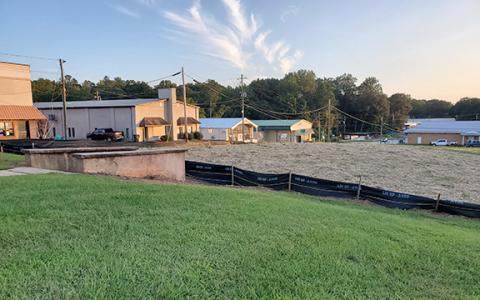 As the old courthouse property sits cleared and vacant, Clarkesville City Council is moving forward with a hotel feasibility study for the property. (Samantha Sinclair/Staff)