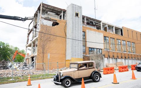 The old courthouse was demolished after the city of Clarkesville acquired the property from the county. (Zach Taylor/Staff)