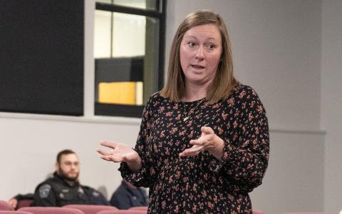 Emily Herrin is the founder of Price to Play, which has two goals: getting all kids outside to play, and to build playgrounds for all kids with all abilities. (Zach Taylor/Staff)