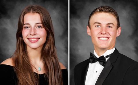 Habersham Central High School's valedictorian and salutatorian are Sarah Grady and Zachary Baker.
