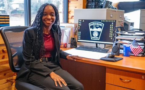 Erin Ervin has interned with the Demorest Police Department since August 2025. She was able to get a look at all aspects of policing during her time with the department. (Zach Taylor/Staff)