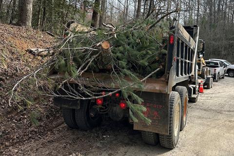 Habersham County Public Works continues to remove debris from winter storms. (Habersham County/Submitted)