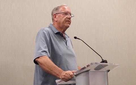 Habersham County resident Dale Green was the only resident to speak during the Board of Education’s budget public hearings. (Hannah Caudell/Staff)
