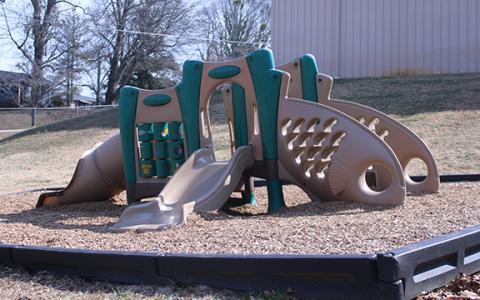 A playscape at Baldwin Elementary sits empty, waiting for the schoolchildren to come play. The Habersham County Board of Education plans on updating playground facilities using ESPLOST funds passed this year. (Hannah Caudell/Staff)