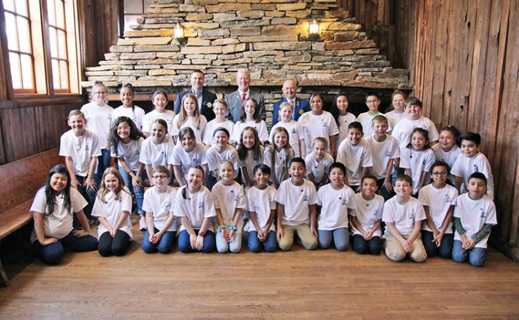 Level Grove Elementary School fourth and fifth graders were inducted as EarlyAct members with the help of the Rotary Club of Habersham County.
