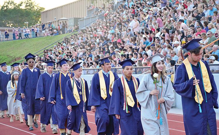 Graduations at Habersham Central High School traditionally have a packed house, but the crowd will be limited to four tickets per graduate this year and will be socially distanced.