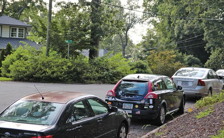 The Demorest City Council discussed on street parking issues at length Tuesday night. Cars shown are parked on Georgia Street.
