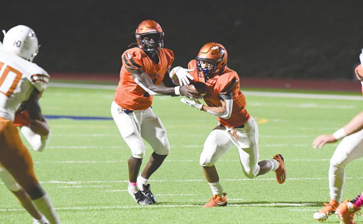 Habersham Central’s Joshua Pickett (left) and  Jackson Clouatre form a two-pronged attack that Raider fans will remember for a long time. TOM ASKEW/Special
