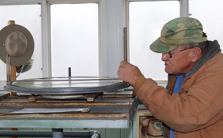 Ross Dover, one of the last people to maintain the Chenocetah Tower in Cornelia, was honored by the U.S. Forest Service Wednesday.