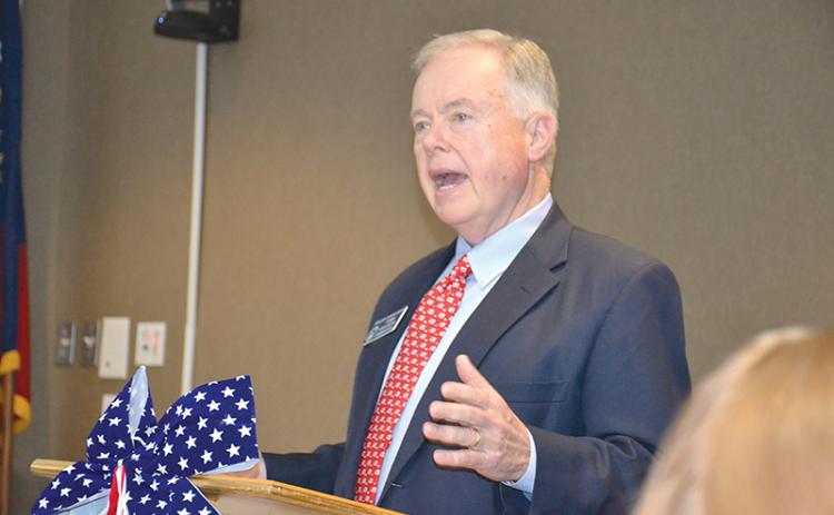 Former Georgia Sen. John Wilkinson, shown speaking at last year’s legislative breakfast at North Georgia Technical College, will begin leading the school as its president on Feb. 1.