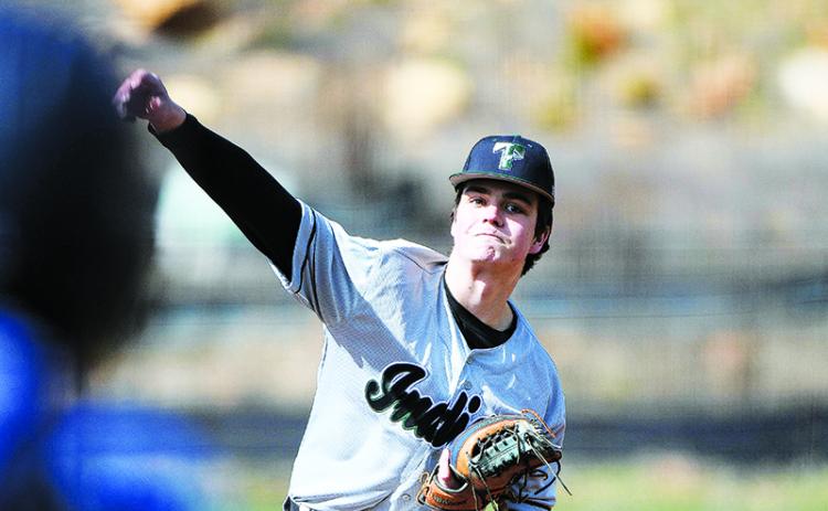 Tallulah Falls’ Aubrey Higgins fires to the plate last season. RANDY CRUMP/Special