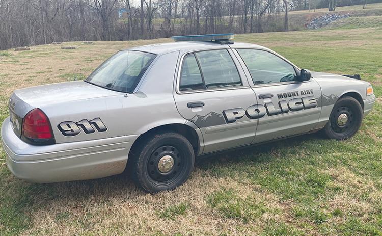 The Mt. Airy Police Department has gotten years of service from a 2008 Crown Victoria, but it is now seeking a grant to help pay for a newer patrol vehicle.