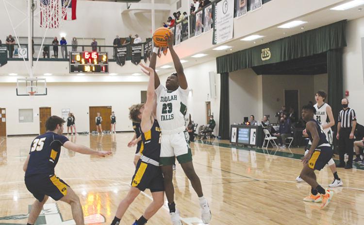 Tallulah Falls’ Devonte Allen goes up for a jumper during a home game this season.