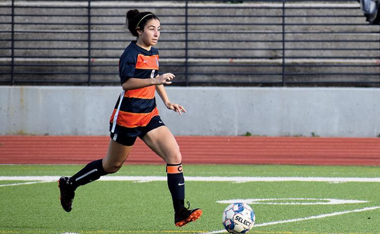 Habersham Central’s Anna LaBarbera looks to find a shot in a recent home match. This weekend, LaBarbera will be participating in an ODP sub-regional event in Tifton with talented players from all across the state.