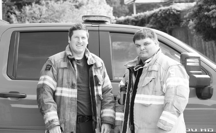 Lieutenant Payton Cagle and Interim Fire Chief Jonathan Knight are the lone full-time firefighters for the Demorest Fire Department. CODY ROGERS/Staff