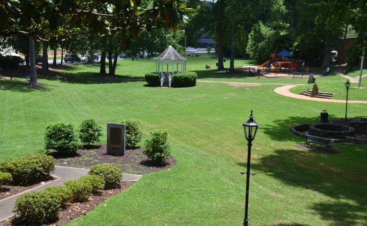 Demorest Springs Park will get a makeover in the coming years, as ADC Construction has been picked to run the project that Councilmen John Hendrix and Nathan Davis spearheaded earlier this year. MATTHEW OSBORNE/Staff