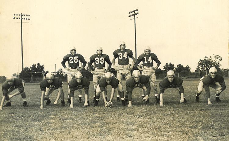 The 1952 South Habersham Rebels finished the season 7-3 with the highlight of their season coming with a 20-7 win over top-ranked Thomson. Team members were (front) Bobby Hamby, John Foster, Donald Caudell, A.R. Scroggs, John Scott, Roger Burch, James Loudermilk, (back) W.C. Loudermilk, Sonny Cheek, Ted Smith and Sammie Cunningham.