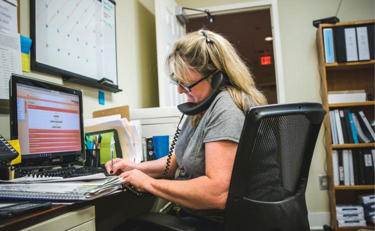 Shelley Bourchard answers CASA’s 24-hour crisis hotline. SUZANNE DOW/Submitted