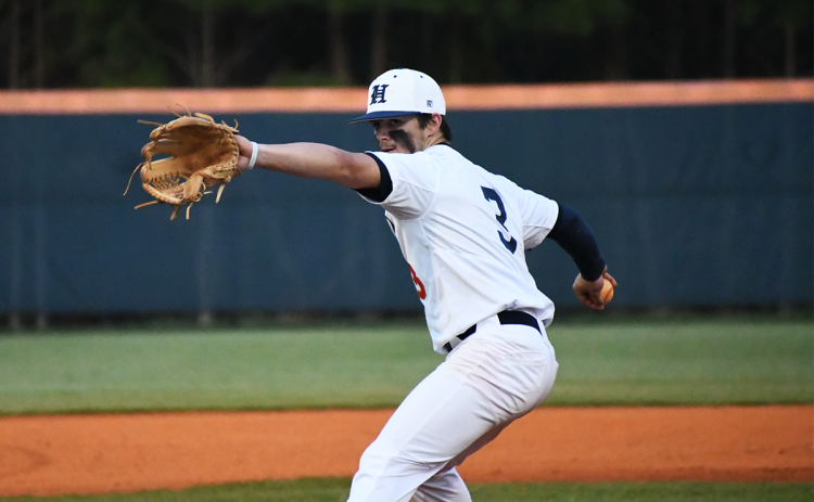 Mason Dawe threw six strong innings of one-run ball before struggling in the seventh inning in game two of the Raiders’ double-header. CODY ROGERS/Staff