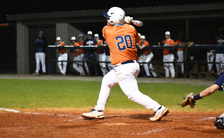 Hunter Tatum had three hits and three RBIs in the Raiders’ big win over Central Gwinnett. CODY ROGERS/Staff