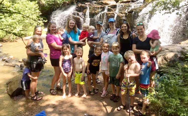Members of Habersham Mothers of Preschoolers (MOPS) enjoy a day of hiking with their children and other local mothers as they build relationships in their community. SUBMITTED