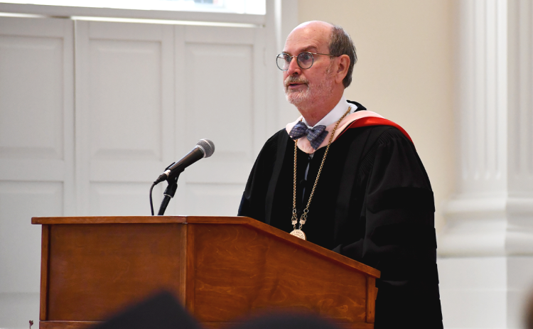 Piedmont President James Mellichamp presided over summer graduation last week. MATTHEW OSBORNE/Staff