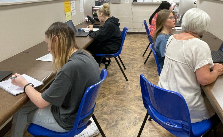 Students focus on school work at Mountain Education Charter’s Habersham County location. SHERRIE WHITEN/Submitted