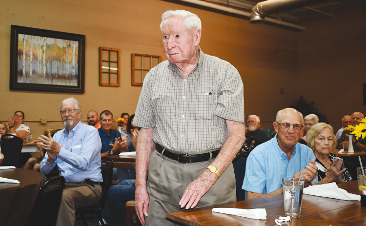Donald Tench of Demorest, a veteran of the Korean War, was part of the original Grant-Reeves Honor Guard more than a half-century ago. He still makes himself available to serve even though he is “retired.” MATTHEW OSBORNE/Staff