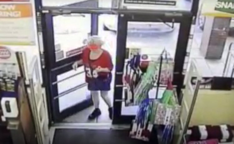 This screen shot of Deborrah Collier shows her entering Family Dollar in Clayton on the afternoon of Sept. 10, the day before she was found murdered. HABERSHAM COUNTY SHERIFF’S OFFICE/Submitted