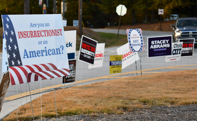 Political signs are everywhere as early  voting enters its second week. The election concludes on Nov. 8. MATTHEW OSBORNE/Staff