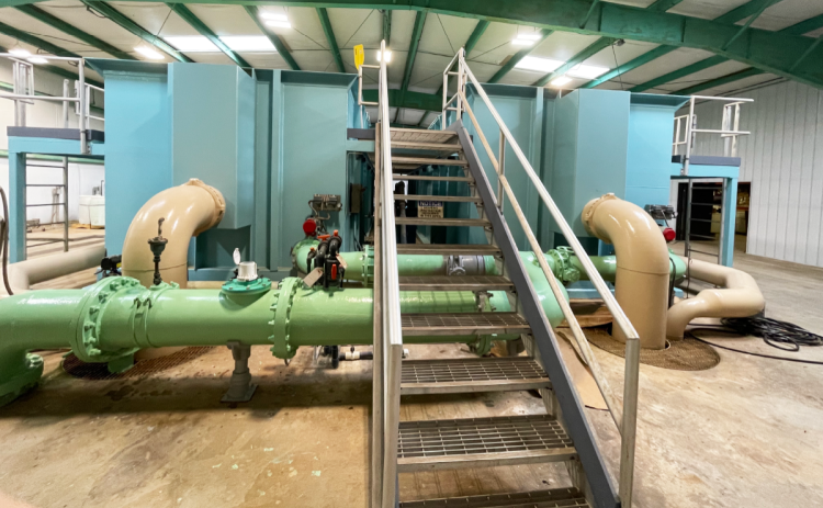 The interior of the Baldwin Water  Treatment Plant is shown. SUBMITTED