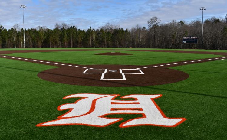 The new turf is down at Raider Park in Demorest, and it is ready for the first official day of baseball practice on Jan. 9. MATTHEW OSBORNE/Staff