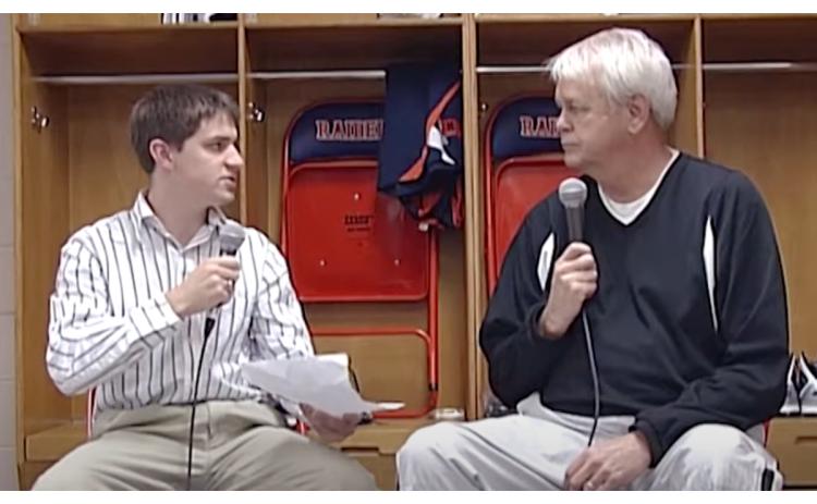 Former Habersham Central coach Don Ledbetter (right) gets interviews on Blitz Georgia by Brian Carter in 2017.