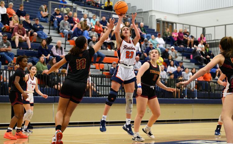 Habersham Central’s Kyia Barret fires a shot in the state playoff win over Lassiter. ZACH TAYLOR/Special