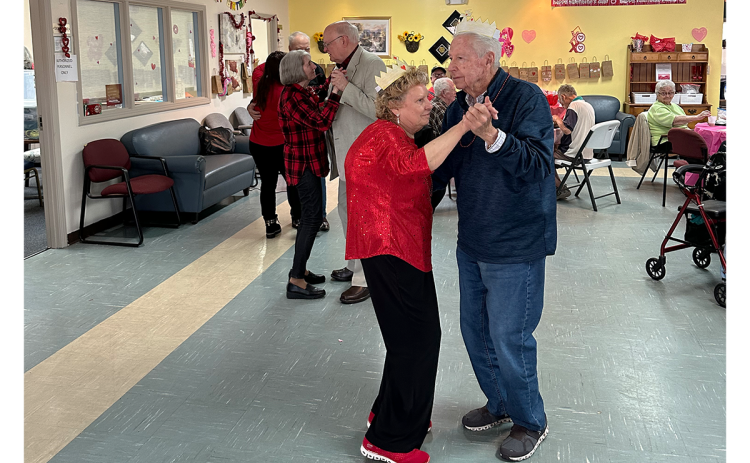 Sylvia Woodall and Richard Creasman were king and queen at the Habersham Senior Center’s Valentine’s dance. COURTNEY UNDERWOOD/Submitted