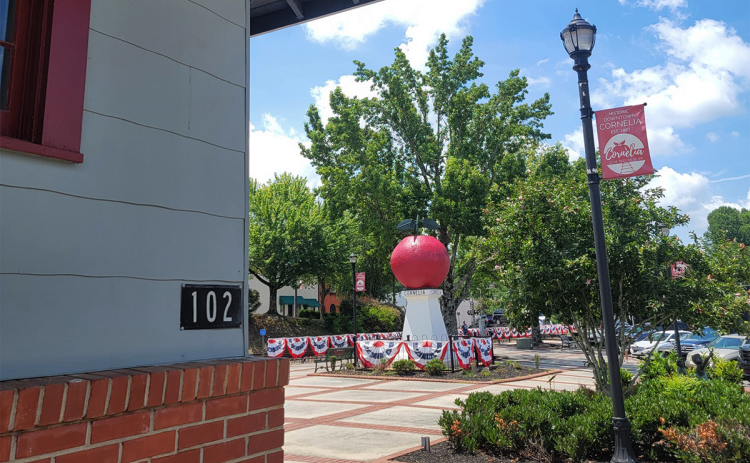 Cornelia is hoping to add a park and amphitheater to its downtown area near the train depot. ALAN NESMITH/Staff