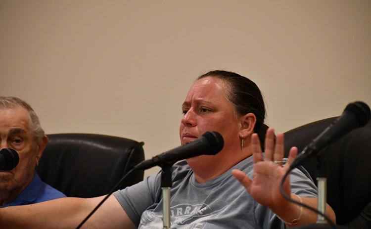 Mayor Alice Venter and the Baldwin City Council were working Tuesday night to get on the same page about a millage rate rollback. JULIANNE AKERS/Staff